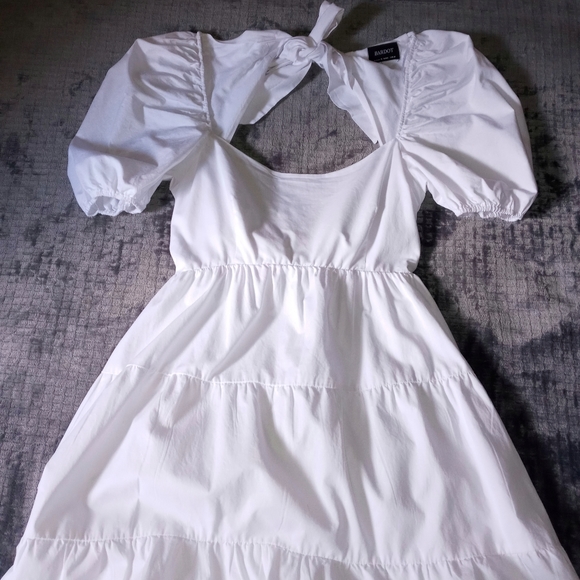 Bardot white tiered midi dress 6 - Picture 7 of 15